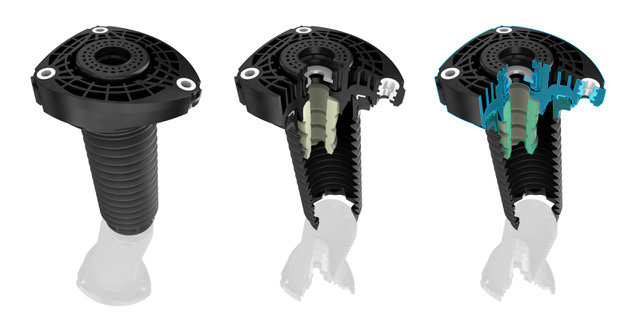 Vibracoustic integrated Top Mount Module cutting weight, cost and development time